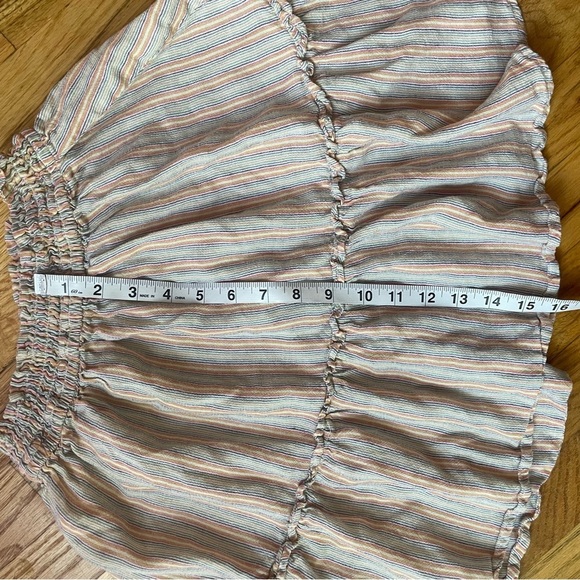 Marine Layer Smocked Mini Skirt in Multi Stripe - Picture 6 of 9